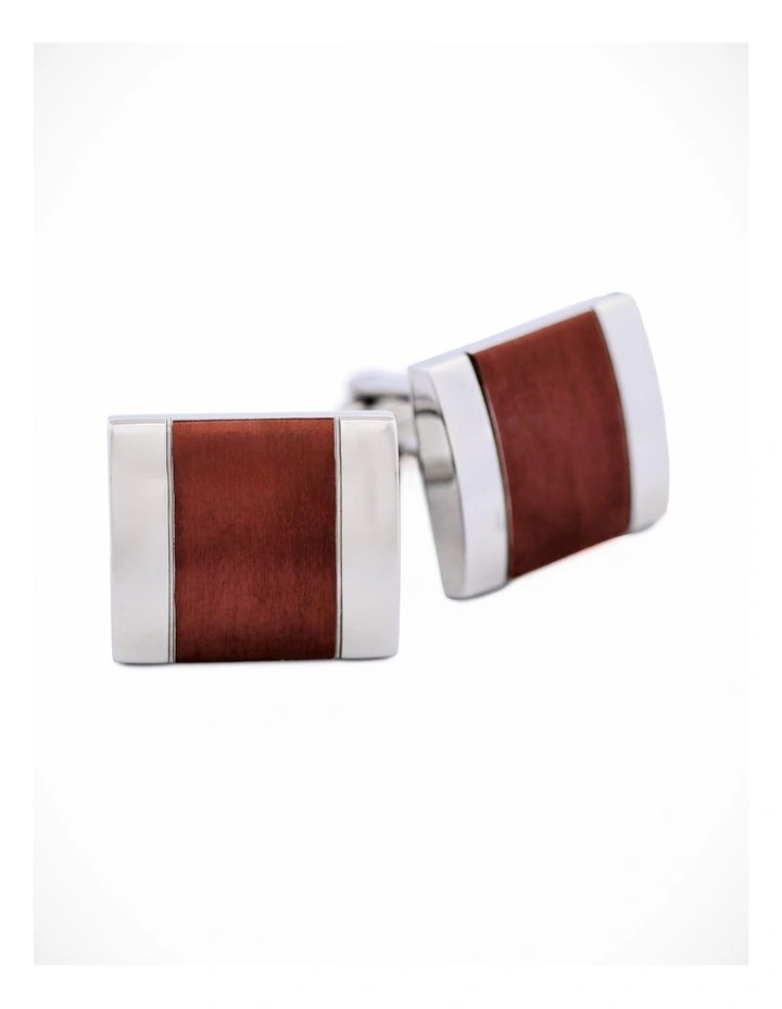 Stainless Steel Ion Plated Brown Cufflinks image 1