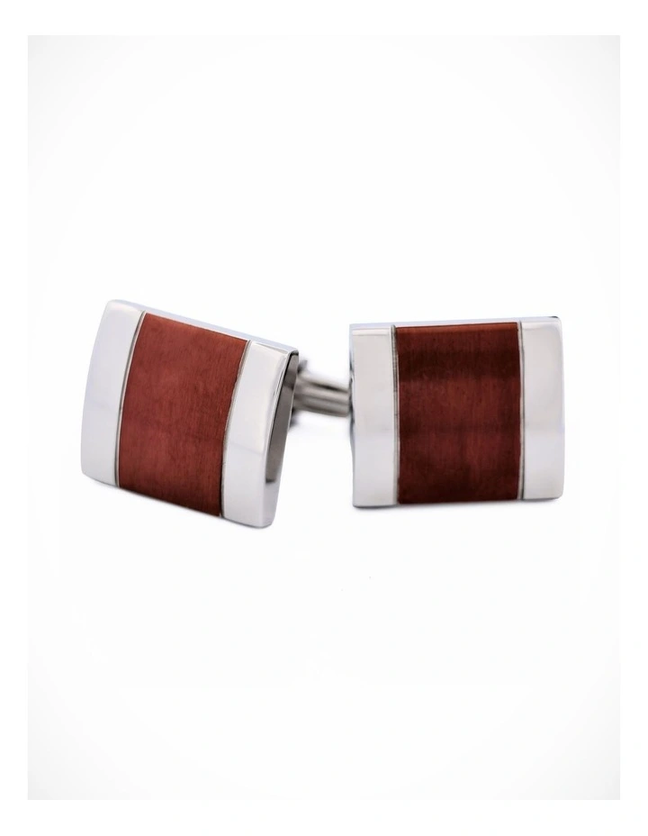 Stainless Steel Ion Plated Brown Cufflinks image 2