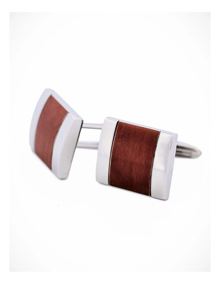 Stainless Steel Ion Plated Brown Cufflinks image 3