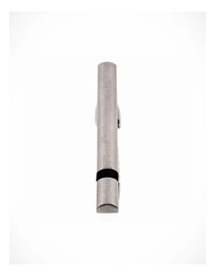 Brush Rhodium Black Tie Bar