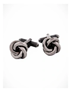 Gun Metal Knot Cufflinks
