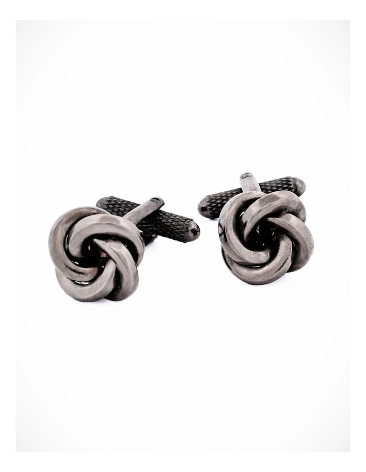 Gun Metal Knot Cufflinks image 1