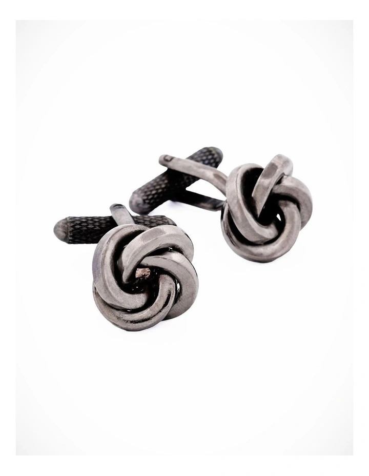 Gun Metal Knot Cufflinks image 2