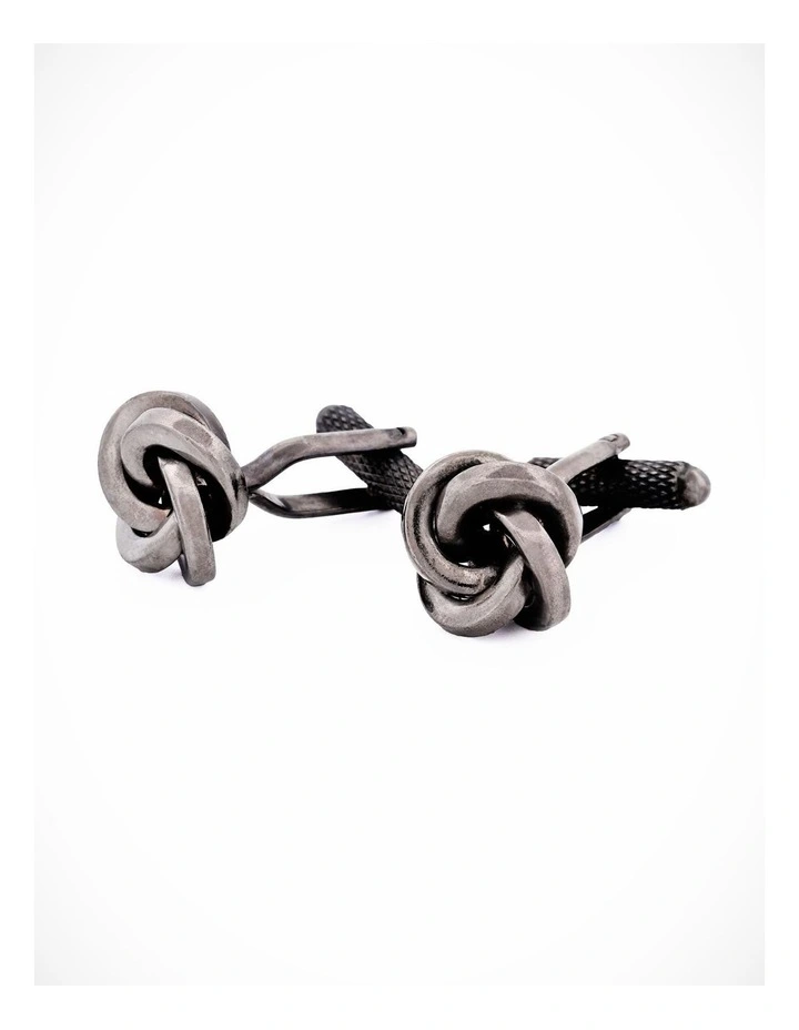Gun Metal Knot Cufflinks image 3