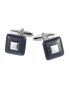 Square Black Cats Eye Cufflinks