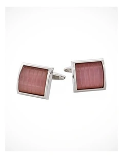 Purple Striped Cats Eye Cufflinks