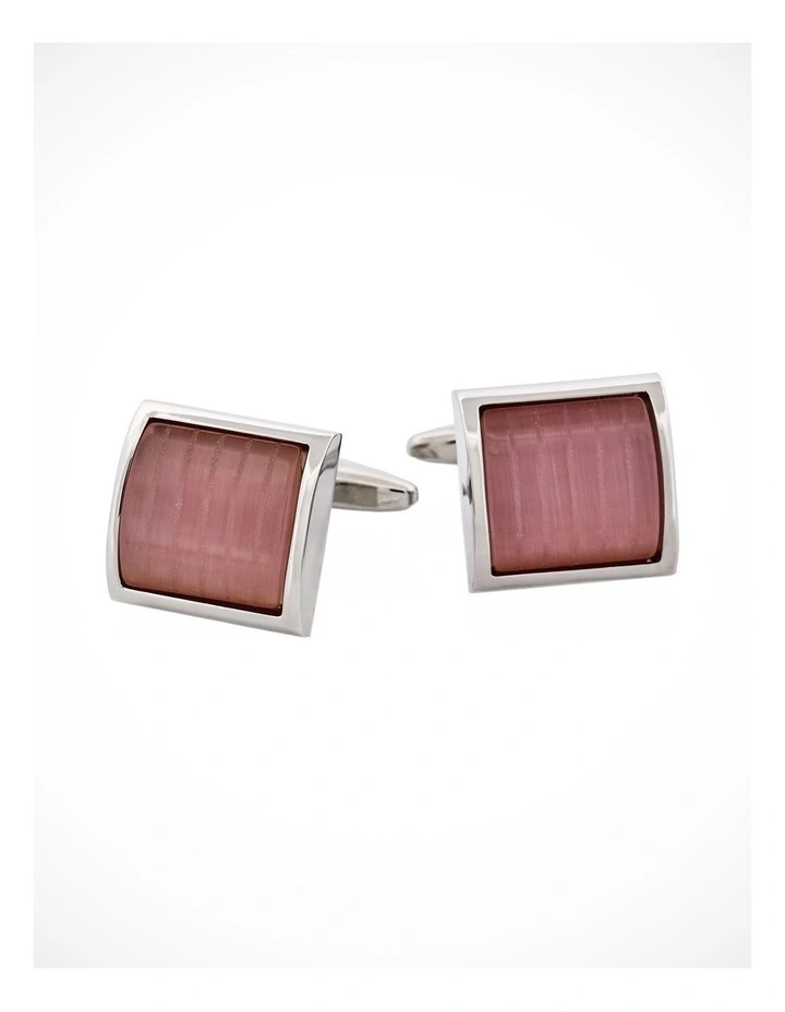 Purple Striped Cats Eye Cufflinks image 1