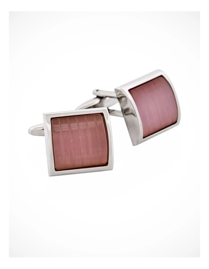 Purple Striped Cats Eye Cufflinks image 2