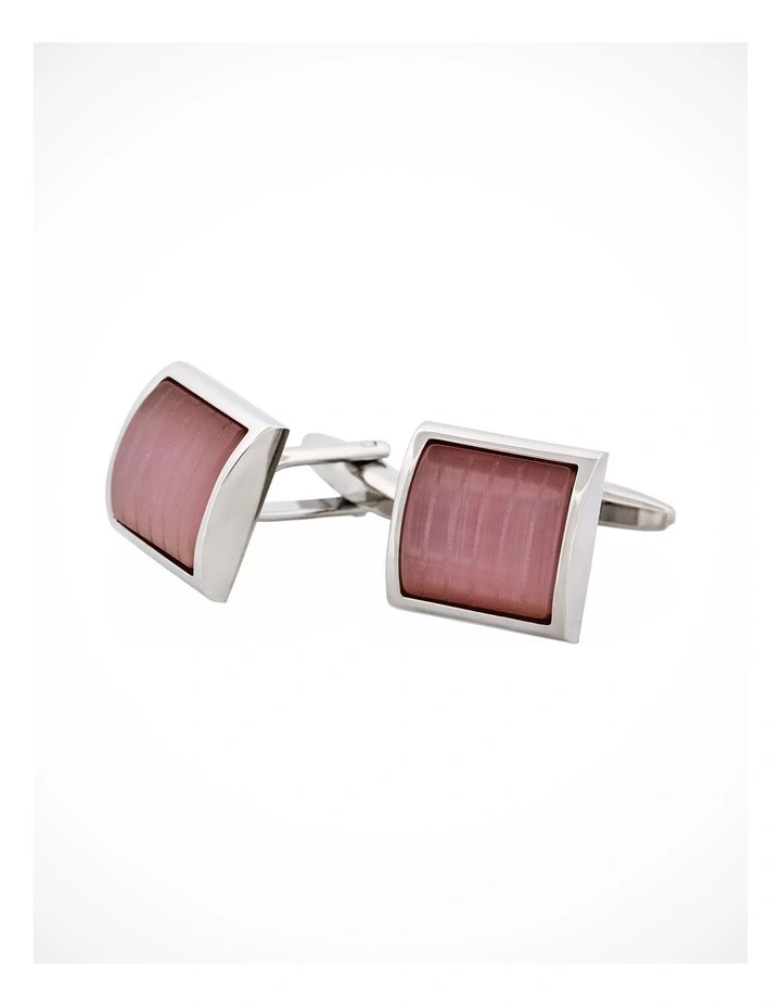 Purple Striped Cats Eye Cufflinks image 3
