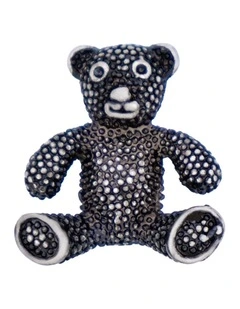 Antique Plated Teddy Bear Lapel Pin