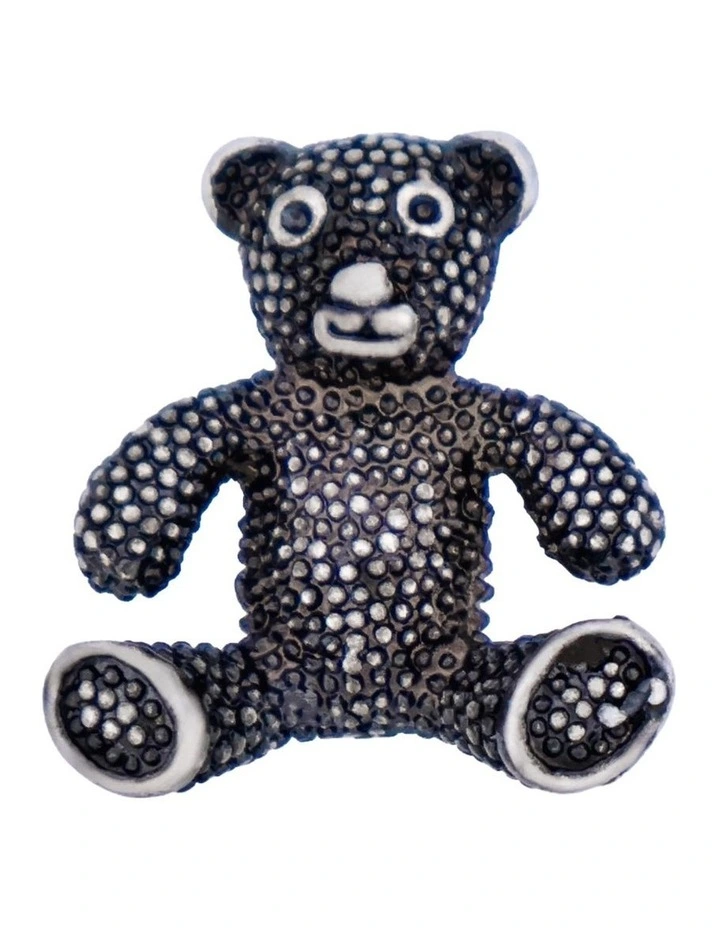 Antique Plated Teddy Bear Lapel Pin image 1