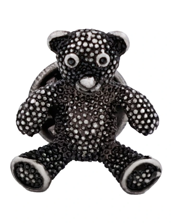 Antique Plated Teddy Bear Lapel Pin image 4