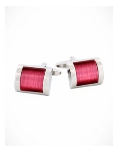 Pink cat's eye Cufflinks