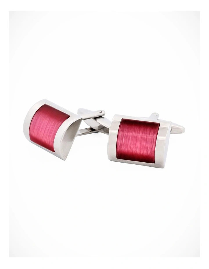 Pink cat's eye Cufflinks image 3