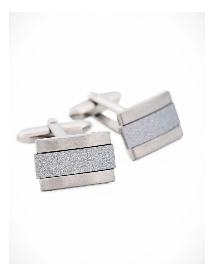 Rhodium Weave Cufflinks image 3