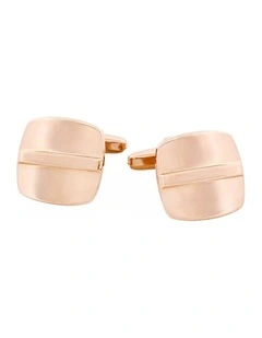 Polished Rose Gold plated Cufflinks