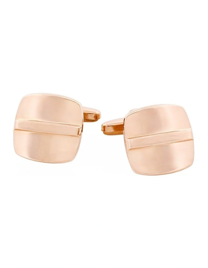 Polished Rose Gold plated Cufflinks image 1