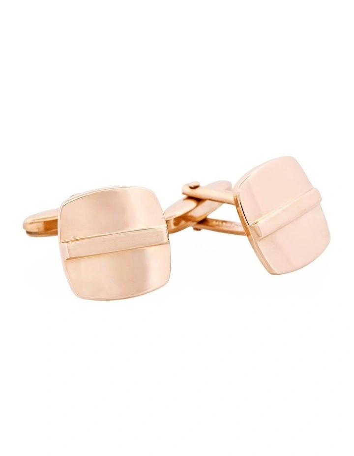 Polished Rose Gold plated Cufflinks image 2