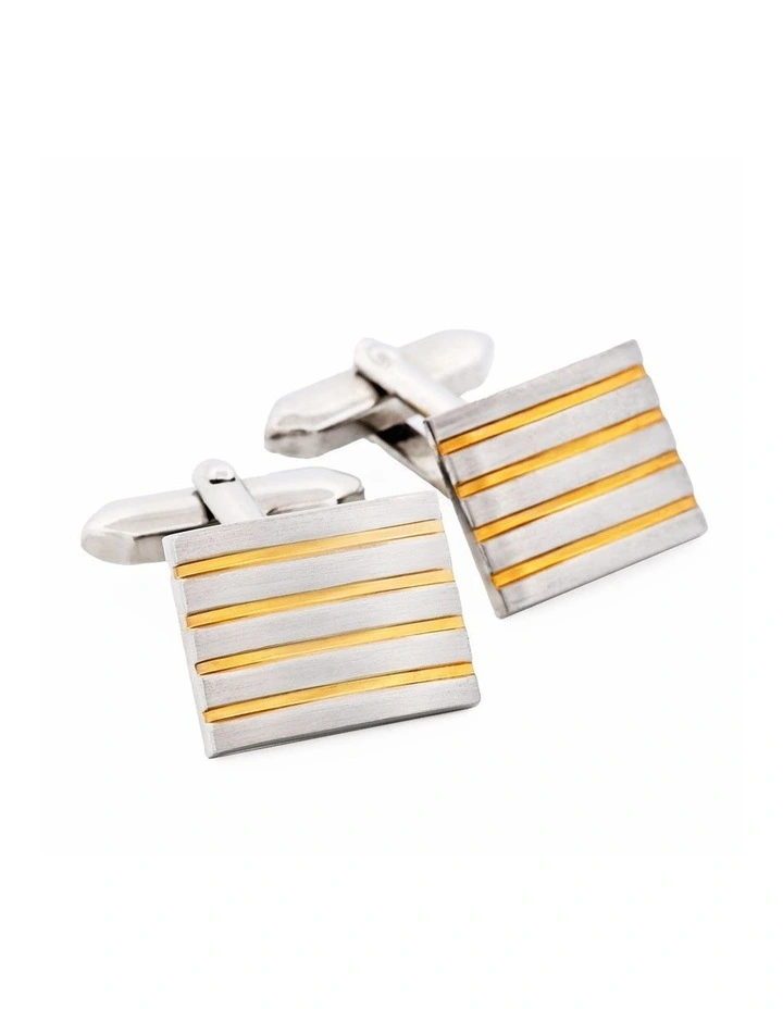 Rhodium Gold Plated Cufflinks image 2