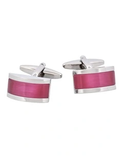 Pink Cats Eye Cufflinks