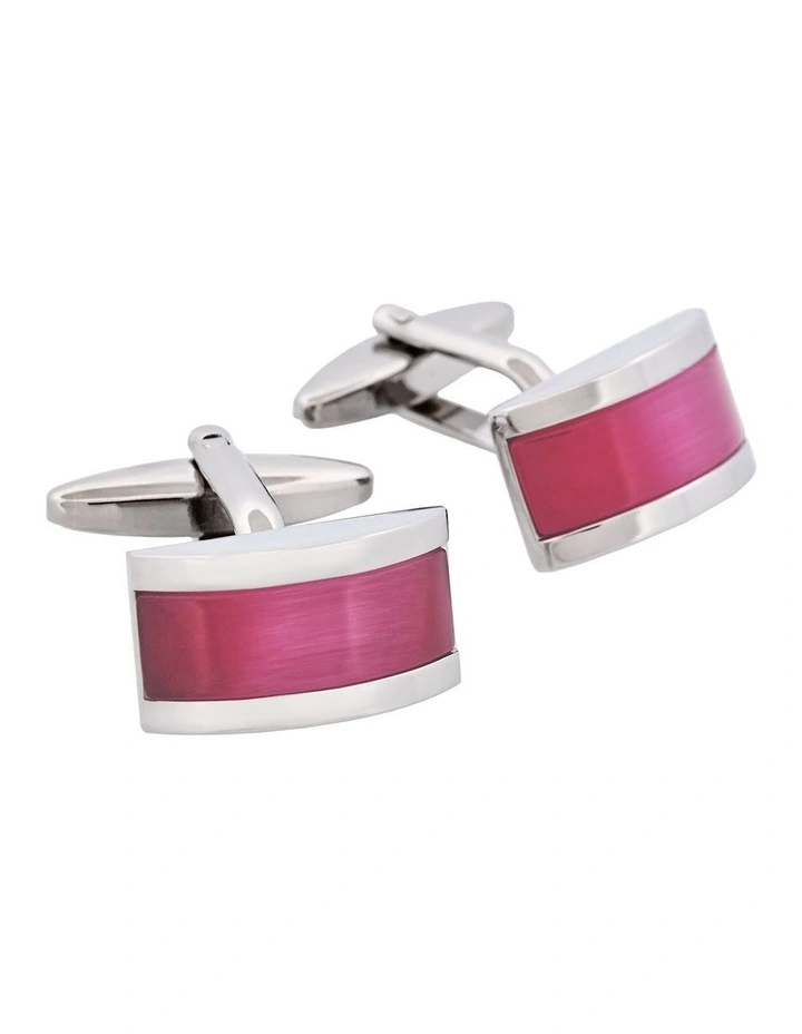 Pink Cats Eye Cufflinks image 2