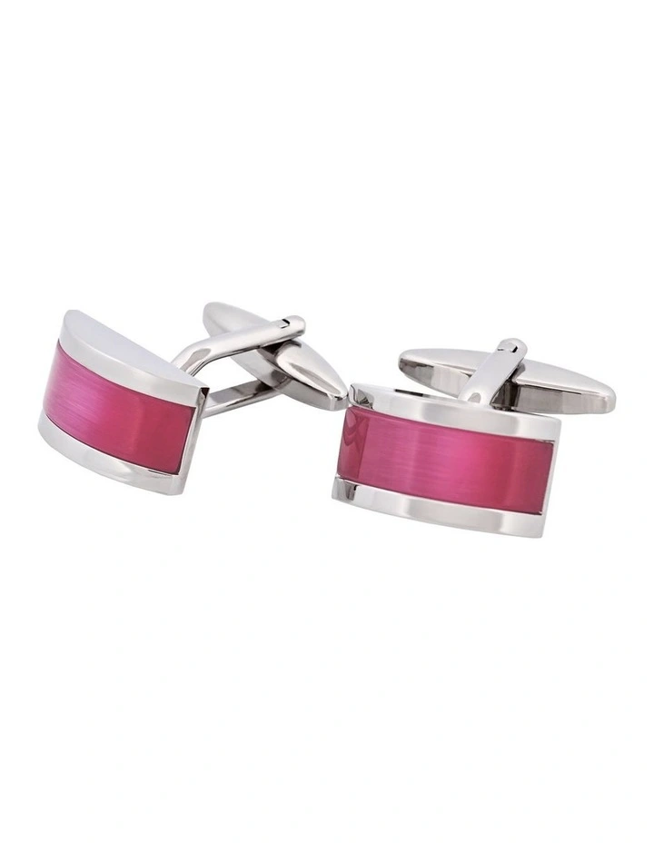 Pink Cats Eye Cufflinks image 3