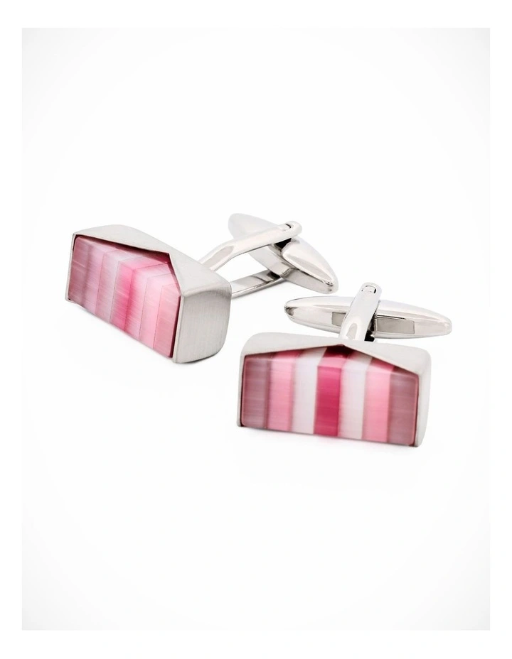 Multi Pink Purple Grey Cufflinks image 3