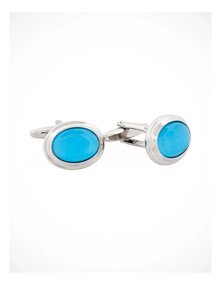 White Cats Eye Cufflinks image 2
