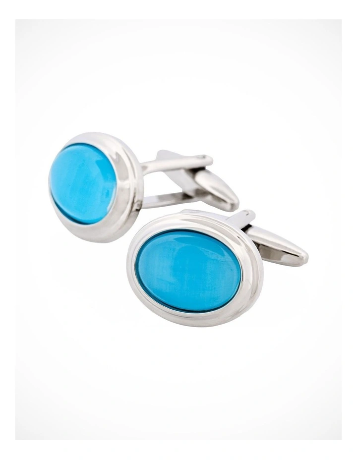 White Cats Eye Cufflinks image 3