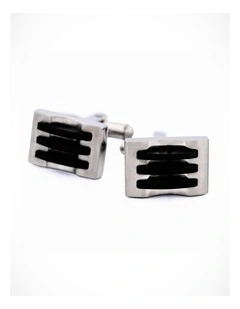 Stainless Steel Ion Plated Black Cufflinks