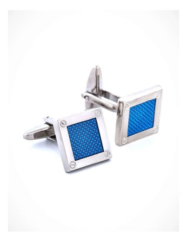 Blue Enamel Cufflinks image 3