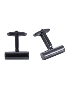 Stainless Steel &Ion Plated Black Cufflinks