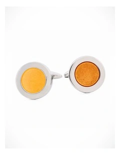 Orange Enamel Cufflinks