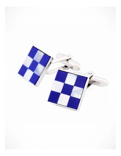 Mother Of Pearl Lapis Lazuli Cufflinks