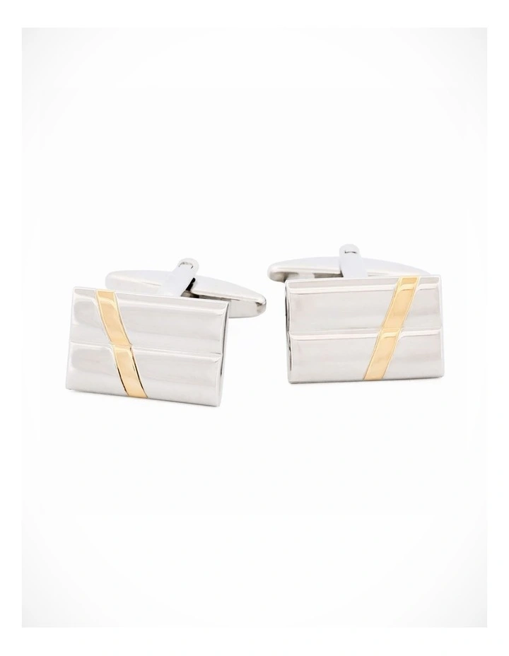 Rhodium Gold Plated Cufflinks image 1