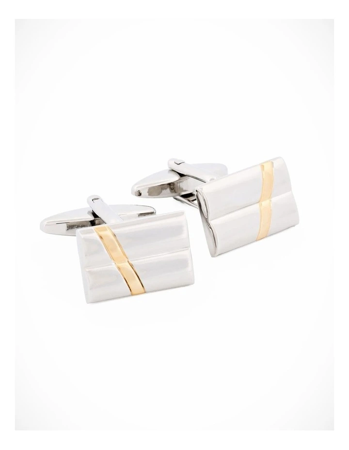 Rhodium Gold Plated Cufflinks image 2