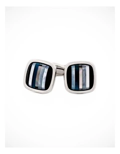 Striped Stone Cufflinks