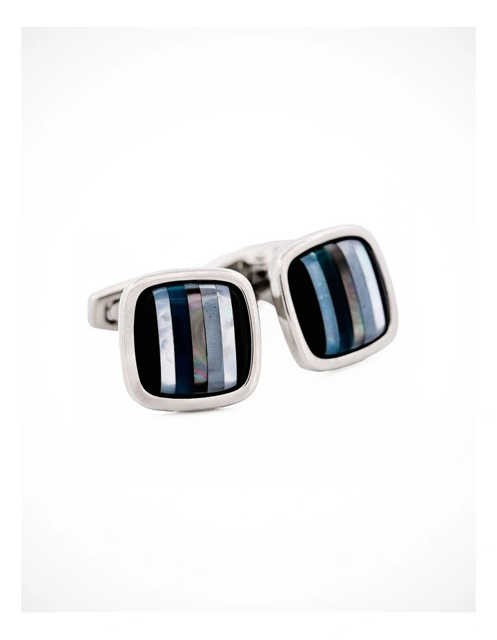 Striped Stone Cufflinks image 2