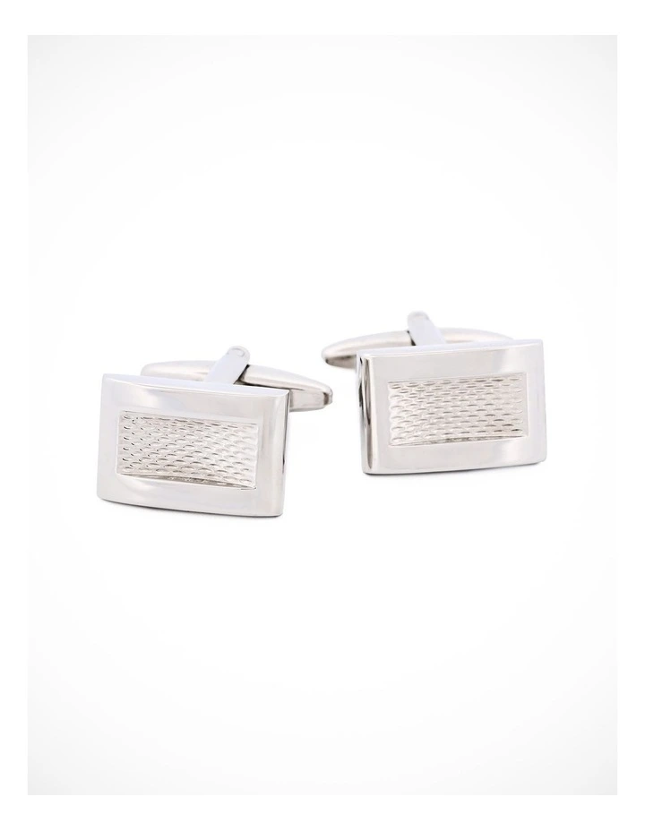 Rhodium Plated Cufflinks image 1