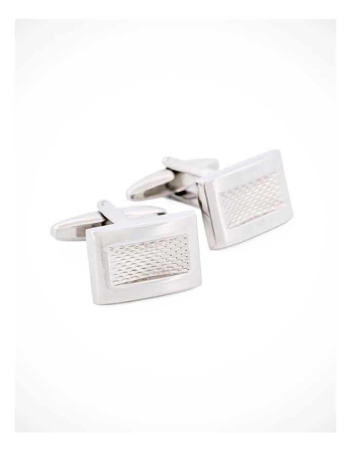 Rhodium Plated Cufflinks image 2