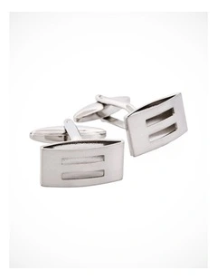 Brushed Rhodium Plated Cufflinks
