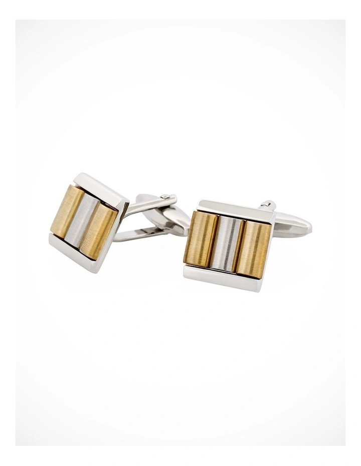 Rhodium & Gold Plated Cufflinks image 3