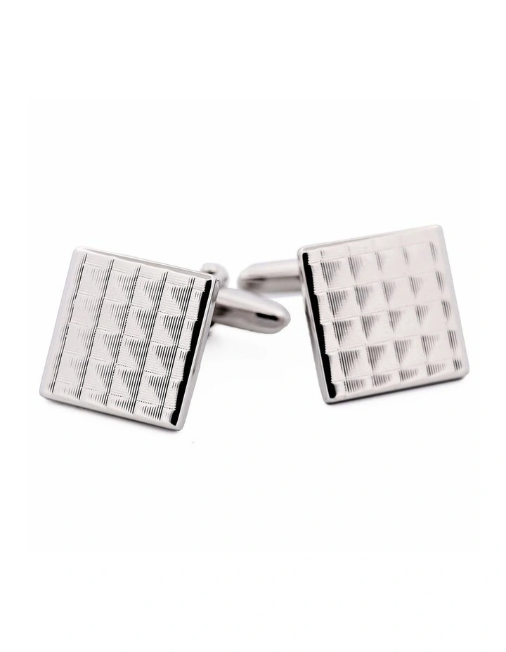Rhodium Plated Cufflinks image 1