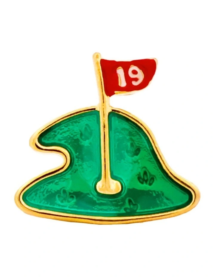19th hole golf course lapel pin image 2