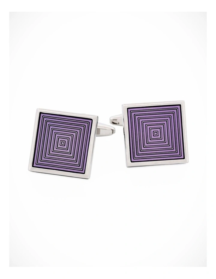 Purple Enamel Cufflinks image 2