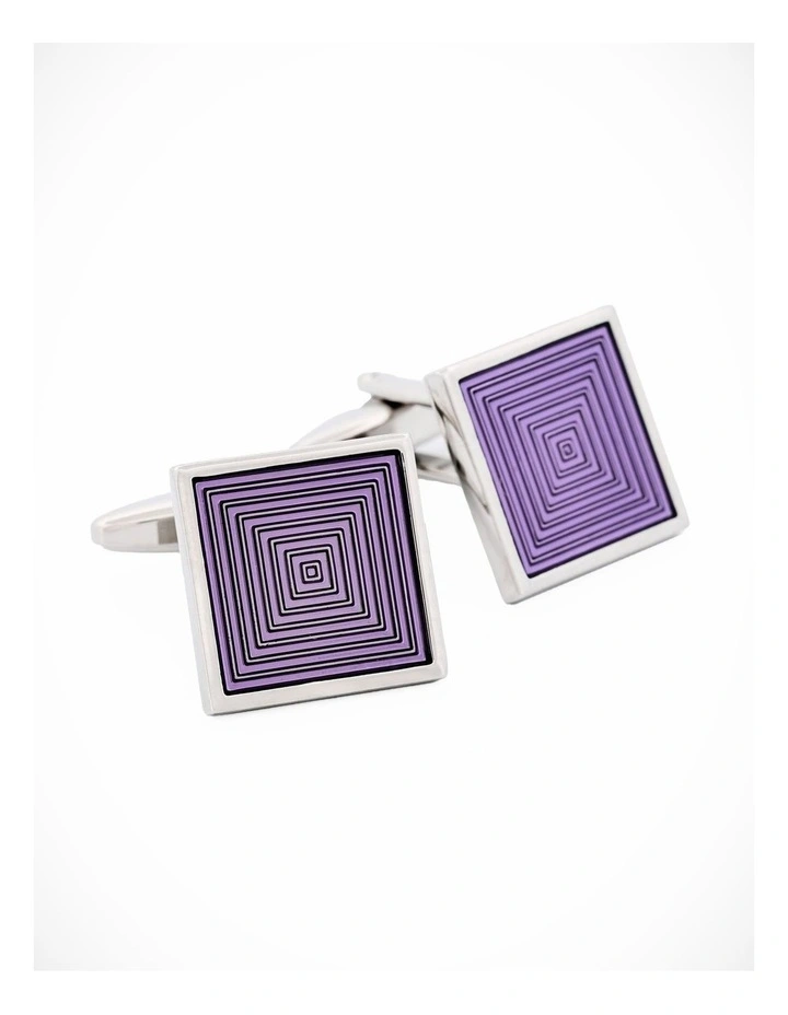 Purple Enamel Cufflinks image 3