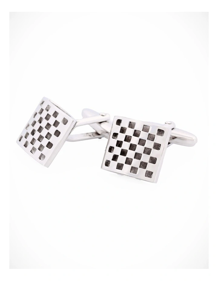 Rhodium Plated Cufflinks image 1