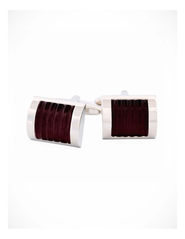 Purple Ribbed Cat's Eye Cufflinks image 3