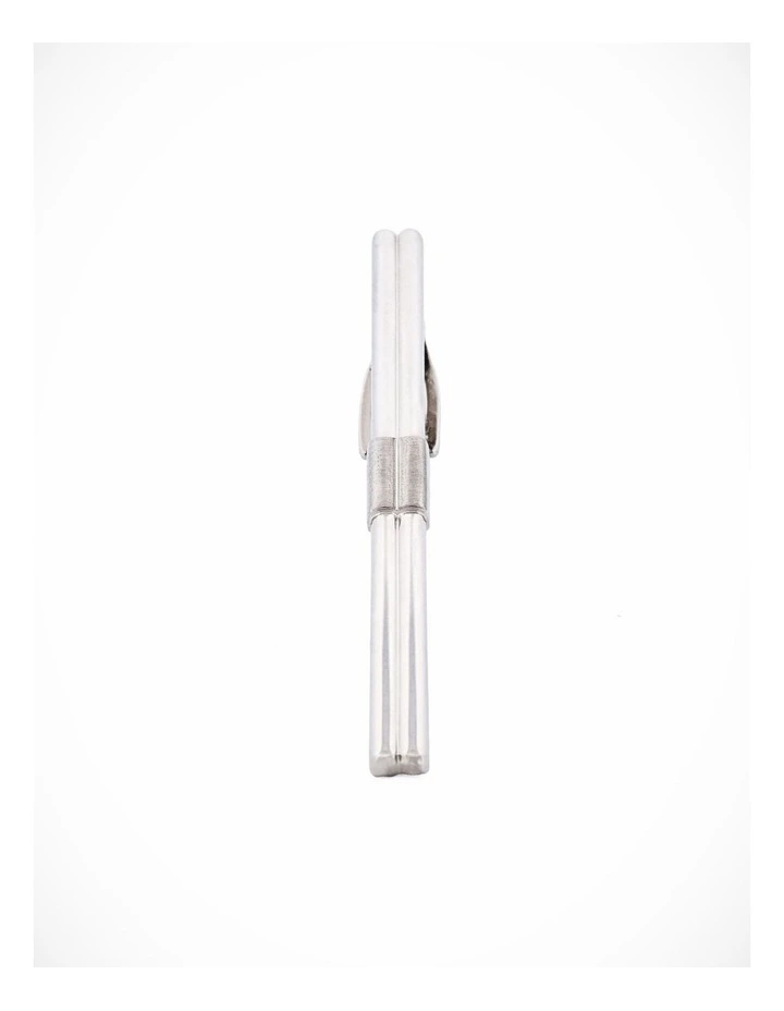 Rhodium/Brush Rhodium Tie Bar image 2