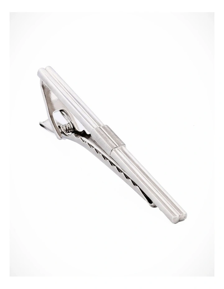 Rhodium/Brush Rhodium Tie Bar image 3